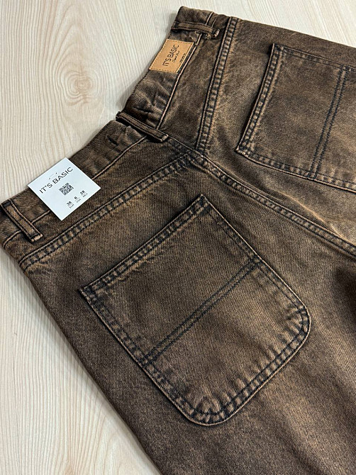 Джинси жіночі Its Basic 2952-4 skater fit з косими кишенями коричневі, коричневий, 36, 36, 75 см, 105 см Київ - фото 15