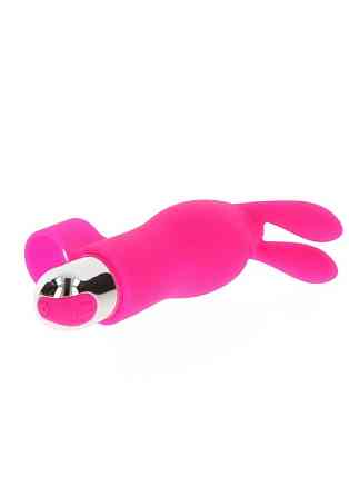 Вібратор на палець для клітора у вигляді кролика Toy Joy Bunny Pleaser Rechargeable рожевий Sex Aura Київ