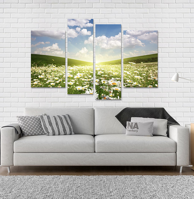 Модульная картина Поле Ромашек Art-125_4 Киев - изображение 2