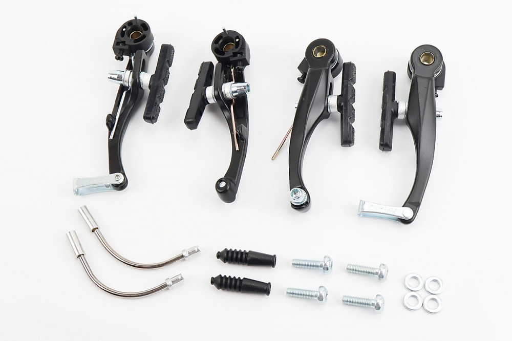 Гальмо V-brake 110мм (2 колеса), алюмінієве, чорне Київ - фото 1