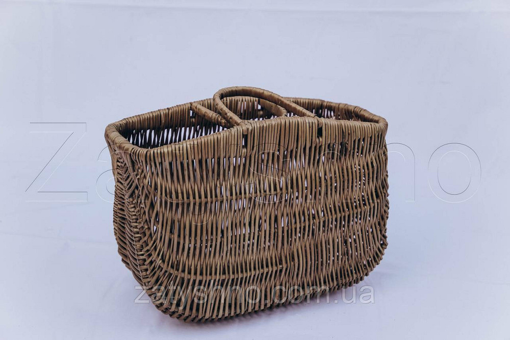 Декоративная корзина средняя из лозы | плетеная корзина из лозы | корзини з лози Киев - изображение 2