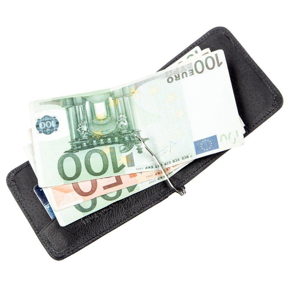 Шкіряний чоловічий Затискач на магніті Чорний (ST Leather) Київ - фото 1