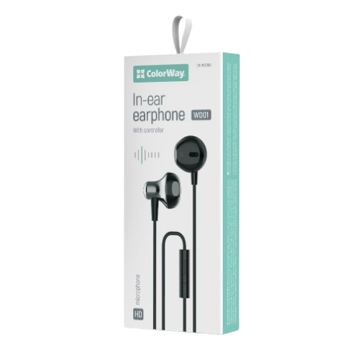 Навушники ColorWay Wired Earphone Blast 1 CW-WD01BK 3,5мм mini-jack чорний Житомир - изображение 5