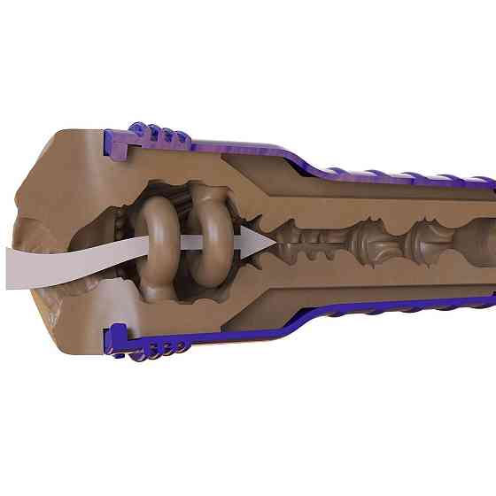 Мастурбатор-вагіна Fleshlight Boost Bang Medium Dark Flesh, плаваючі кільця Turbo Tech Sex Aura Київ