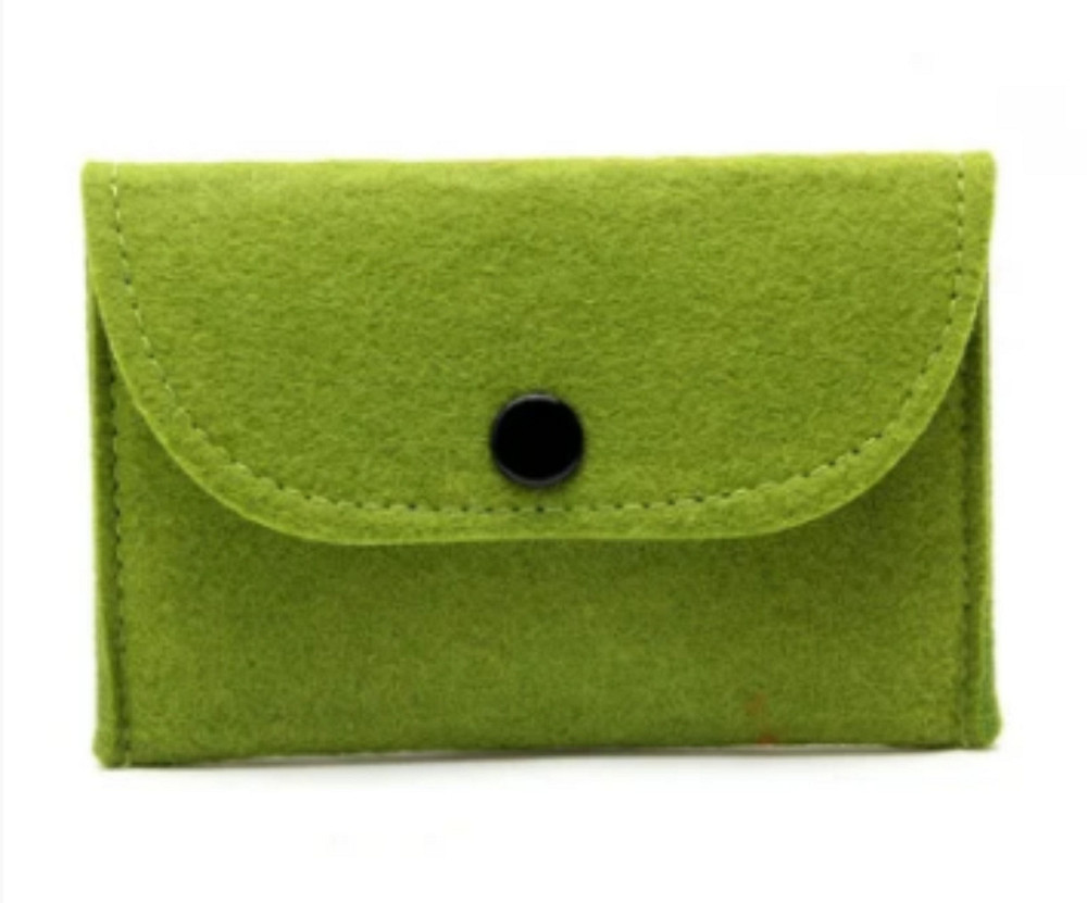 Кошелек для монет текстильный на кнопке зеленый Киев - изображение 2