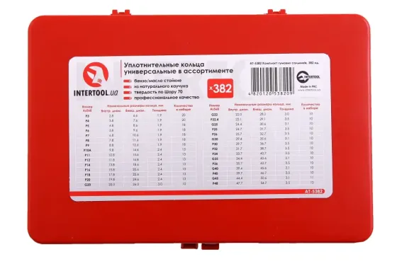 Набір ущільнених кілець 382 їд. Intertool Вінниця