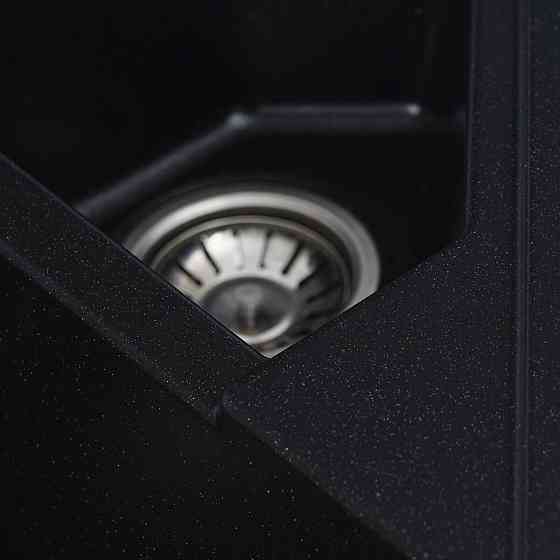 Гранітна мийка для кухні VALESO 9950 PANDORA матова Чорний металік Коломыя