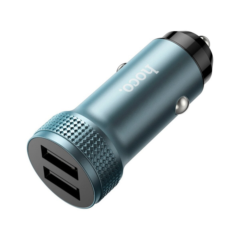 Автомобільний зарядний пристрій HOCO Z49 Level dual port car charger Metal Gray Київ - фото 3