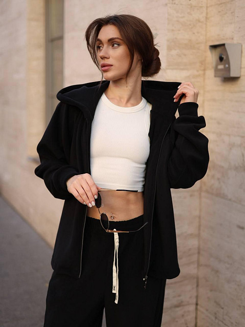 Жіночий теплий повсякденний костюм двійка з турецького двостороннього флісу Одеса - фото 3