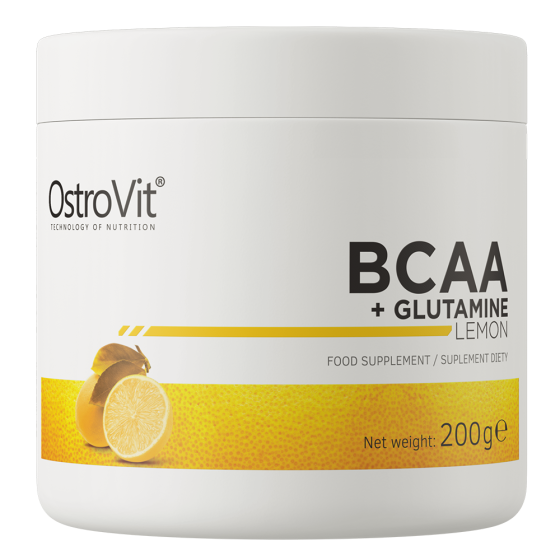 Амінокислотний комплекс Ostrovit BCAA + Glutamine 200 г, orange Луцьк