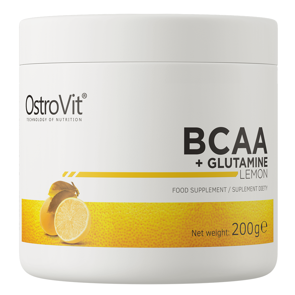 Амінокислотний комплекс Ostrovit BCAA + Glutamine 200 г, orange Луцьк - фото 1