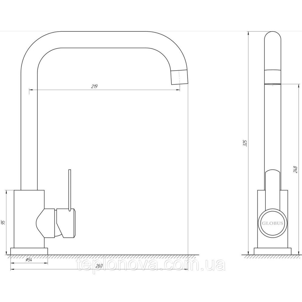 Смеситель для кухни Globus Lux WIEN SUS2-203L Черновцы - изображение 4