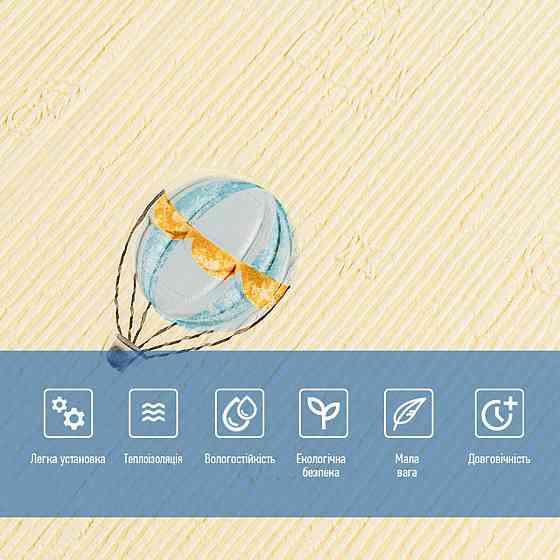 Панель стінова 3D 700х700х4мм Повітряні кулі фактурна текстура SW-00001972 Київ