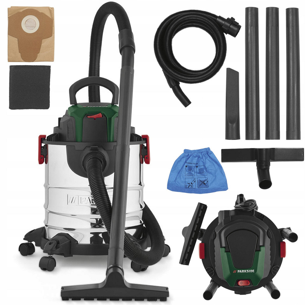 Пылесос строительный 20 литров для сухой и влажной уборки Parkside (PWD 20 C3) Нововолынск - изображение 1