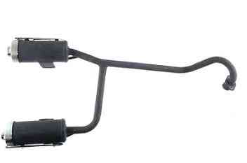 Глушитель квадроцикл 110/125 (двойной, черный) Мукачево