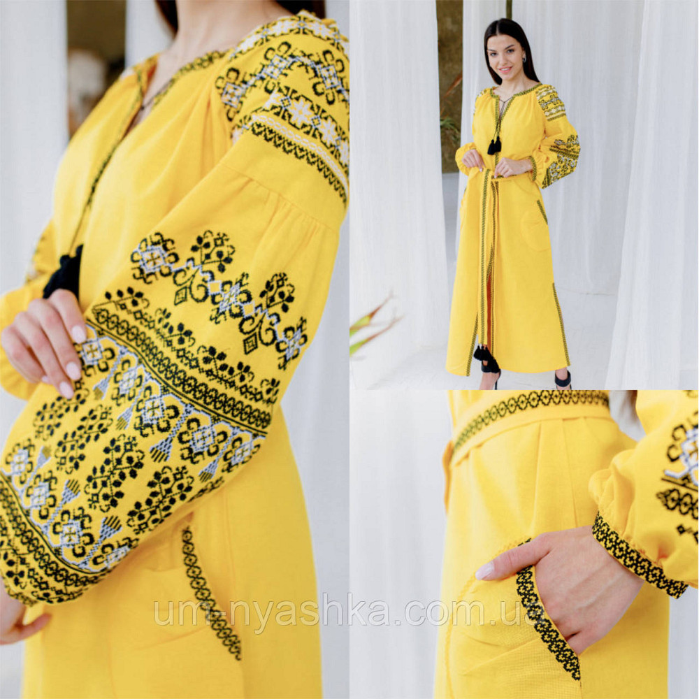 Жіноча вишита сукня на льоні Злата Кривий Ріг - фото 8