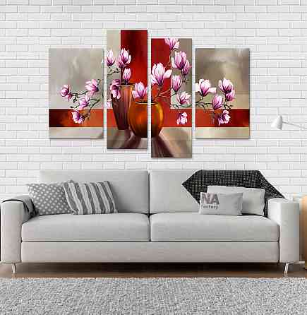 Модульная картина Абстракция Магнолия Art-90_4 Киев