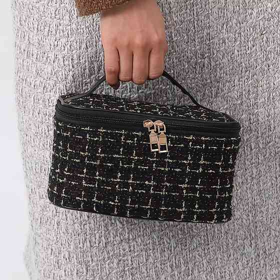 Косметичка жіноча вінтажна, дорожня, чорна Кам'янець-Подільський