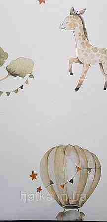 Шпалери флізелінові еко Rasch Kids World II 0.53х10 дитячі повітряні кулісamerети машини тварини на білому Київ