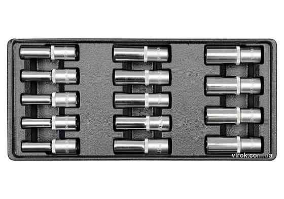 Вклад до інструментальної шафи YATO, торцеві глибокі ключі з квадр. 1/2", 14 елем. [8] Одеса