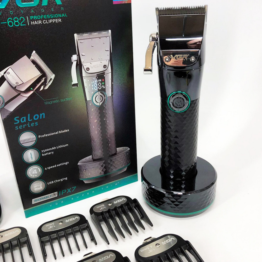 Машинка для стрижки з насадками бездротова VGR, Чоловічий набір для стрижки волосся бездротовий XW-82 Київ - фото 11