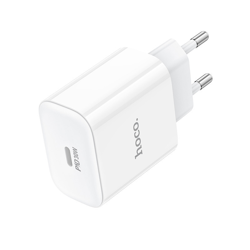 Мережевий зарядний пристрій HOCO C76A Pro Majestic single port PD30W charger White Одеса - фото 3