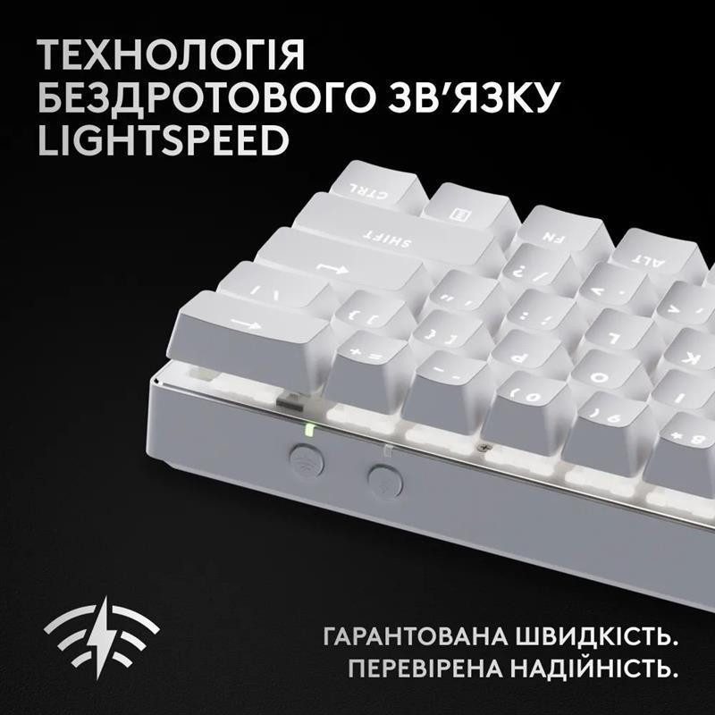 Клавіатура Logitech G PRO X 60 TKL GX Optical Tactile White (920-011930) Білий Харьков - изображение 3