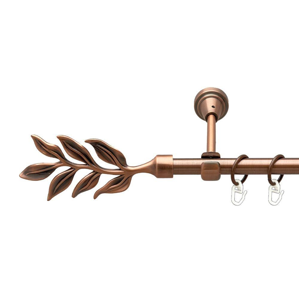 Карниз Orvit Лавр металевий однорядний відкритий гладка труба кільце металеве Мідь 16 мм 200 см (00-00019331) Львов - изображение 1