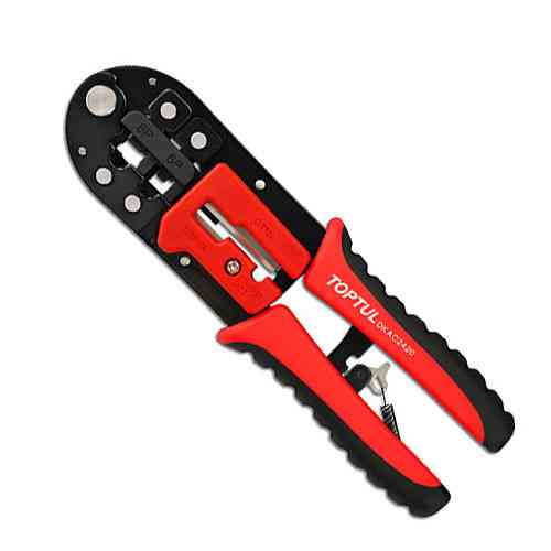 Кліщі для обтиску і зачистки проводів (RJ11/RJ12/RJ45) трещоточные TOPTUL DKAC2420 Одеса