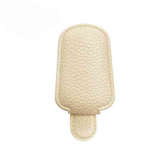 Кріплення магнітне для сонцезахисних окулярів за козирок в авто кожзам Beige Вінниця