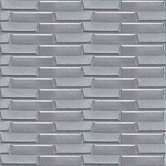 3D панель самоклеющаяся кладка 770х700х5мм Серебро (034) SW-00000217 Днепр