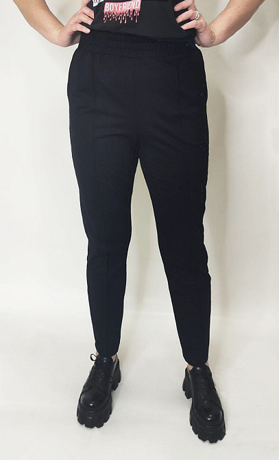 Брюки женские трикотажные прямые Черный 42/44 Харьков - изображение 5