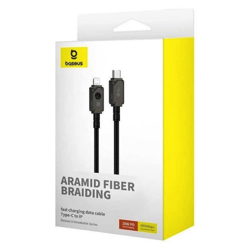 Кабель Baseus Unbreakable Series Fast Charging Data Cable Type-C to iP 20W 2m Cluster Black Київ - фото 2