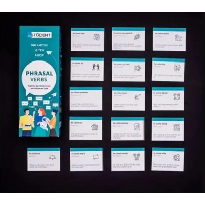 Обучающий набор English Student Карточки для изучения английского языка Phrasal Verbs, украинский (59123258) Винница - изображение 3