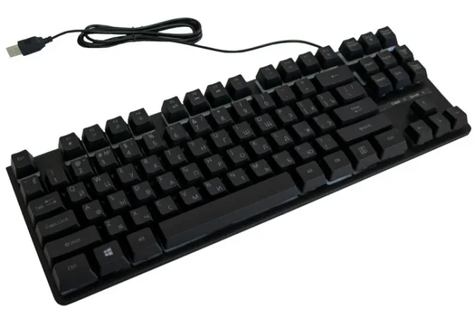 Ігрова клавіатура TLK 87 з RGB підсвіткою, механічні кнопки, стильний дизайн для геймерів Одеса - фото 9