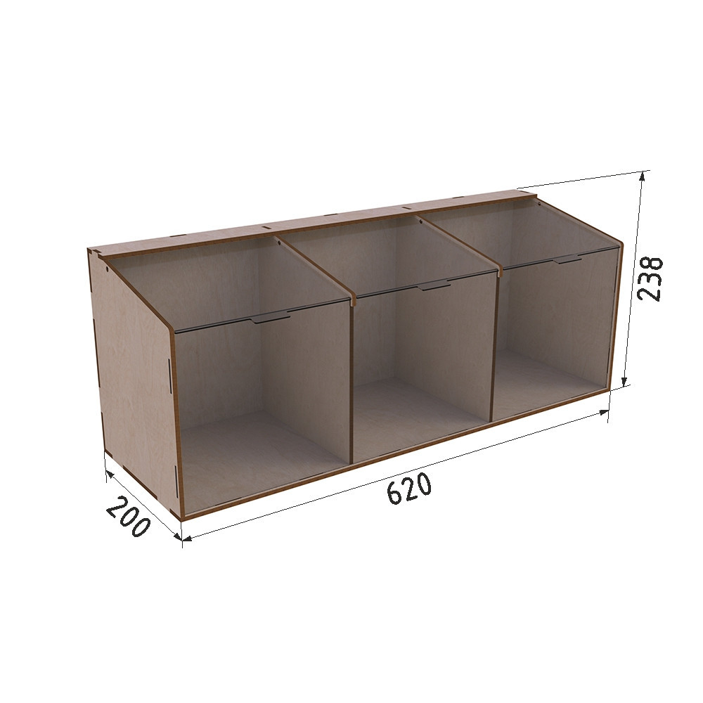 Диспенсер EKOSTAR для конфет, снеков, орехов, крупы на 3 ячейки Киев - изображение 5