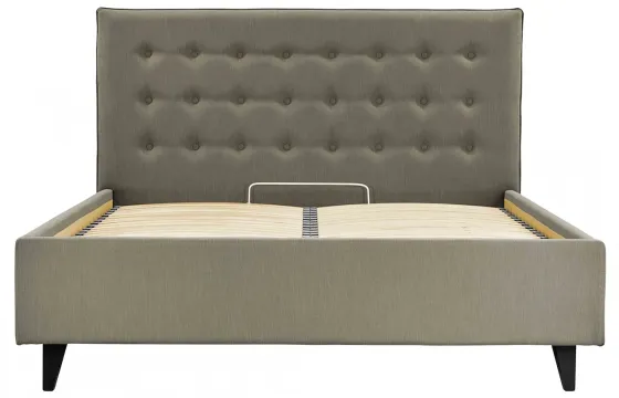 Ліжко Nicole VIP Wood На ніжках 140 х 190 см Melva 20 З додатковою металевою цільнозварною рамою Сірий Київ