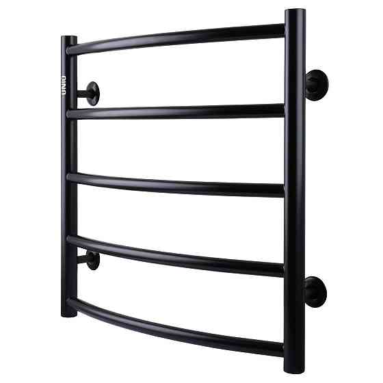 Рушникосушарка UNIO LD W 500-500-5 BLK Драбинка Дуга вода чорна (000021613) Київ