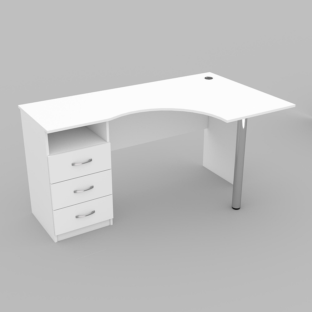 Стіл кутовий ОСК-2, Білий, 1500/900/760 Львів - фото 1