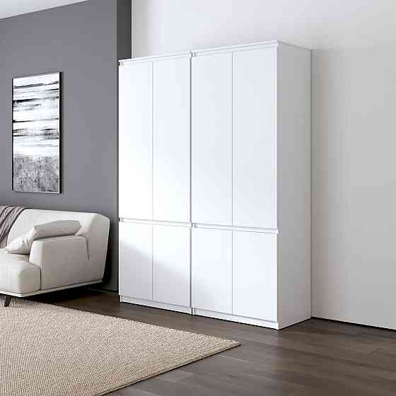 Шкаф для одежды VAYS, со штангой и полками, комплект из 2 шкафов R10+R24 Белый Львов