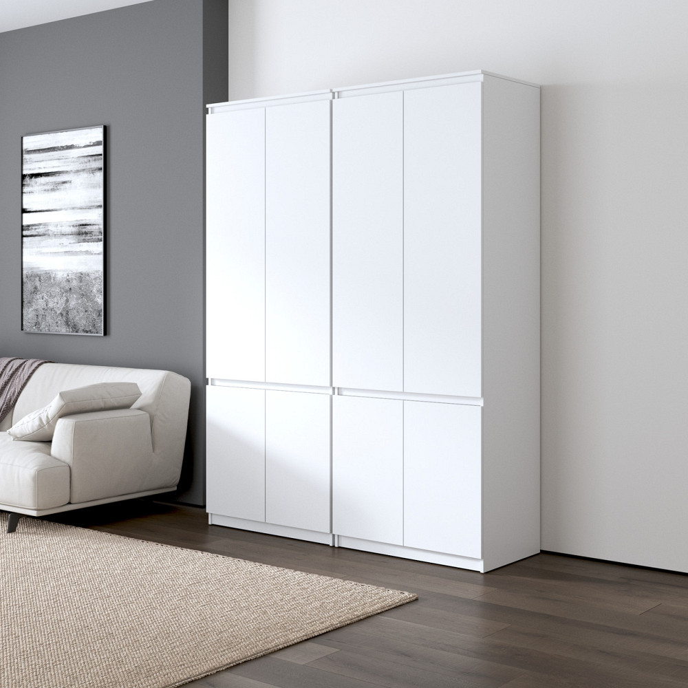 Шафа для одягу VAYS, зі штангою та полицями, комплект з 2 шаф R10+R24 Білий Львів - фото 1