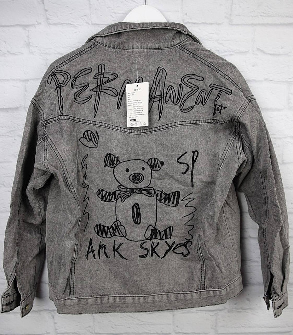 Джинсовая куртка женская весна/осень р 42-46 Серый Харьков - изображение 5