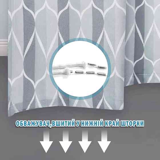 Тканинна шторка-фіранка для ванної Aquarius 180 х 180 см з кільцями - Сірий градієнт - 100% поліестер Буча