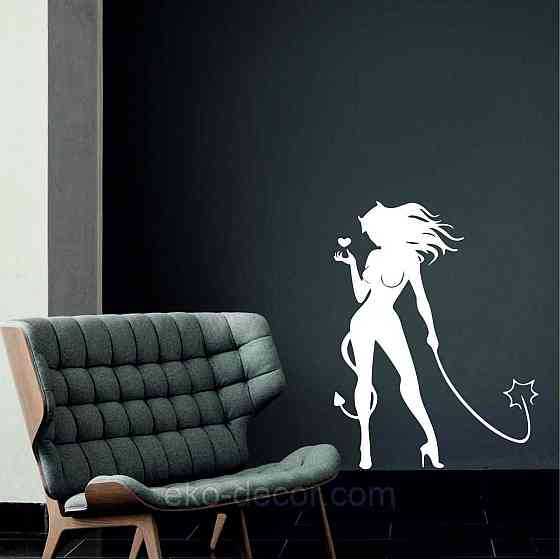 Декоративное настенное Панно «Дьяволица», Декор на стену 110*83 см, Белый Киев