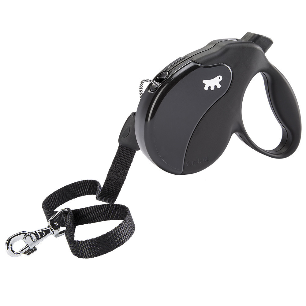 Поводир - рулетка для собак з шнуром Ferplast Amigo Cord (Ферпласт Аміго Корд) 16 х 3.8 х h 15 см - L, чорний Запоріжжя - фото 1