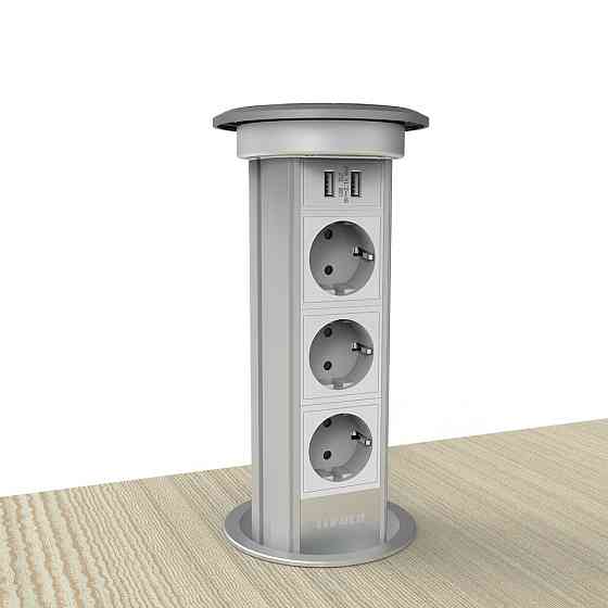 LIVOLO Розумна Wi-Fi висувна потрійна розетка з подвійною USB та бездротовою зарядкою Livolo (V Коломия