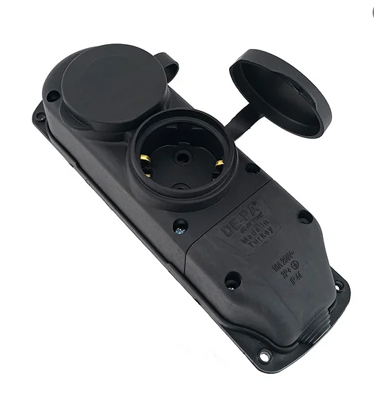 Колодка под удлинитель DE-PA на 2 гнезда Каучук Днепр - изображение 1