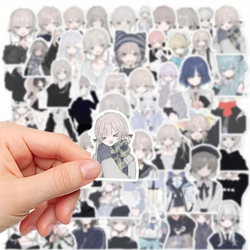 Наклейки Стикеры Аниме. Водонепроницаемые эстетические аниме наклейки. Комплект 56 штук. Киев - изображение 2
