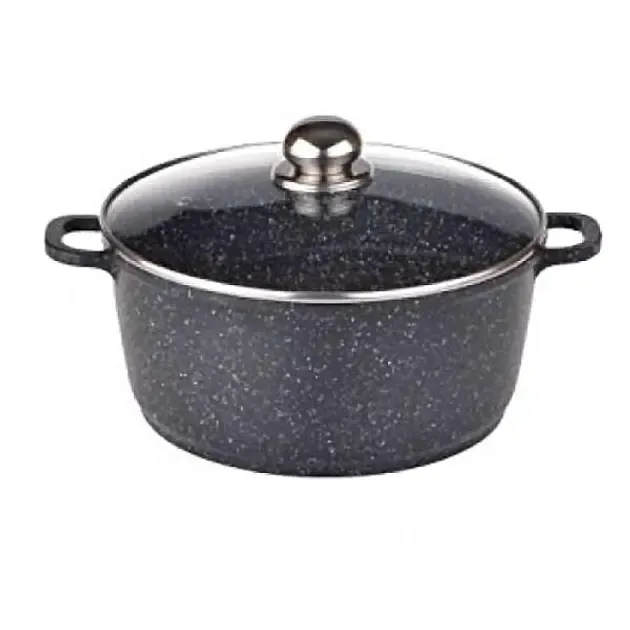 Кастрюля казан с крышкой Benson BN-297 из литого алюминия и мраморным антипригарным покрытием объемом 1.5 л. Коломия - фото 4