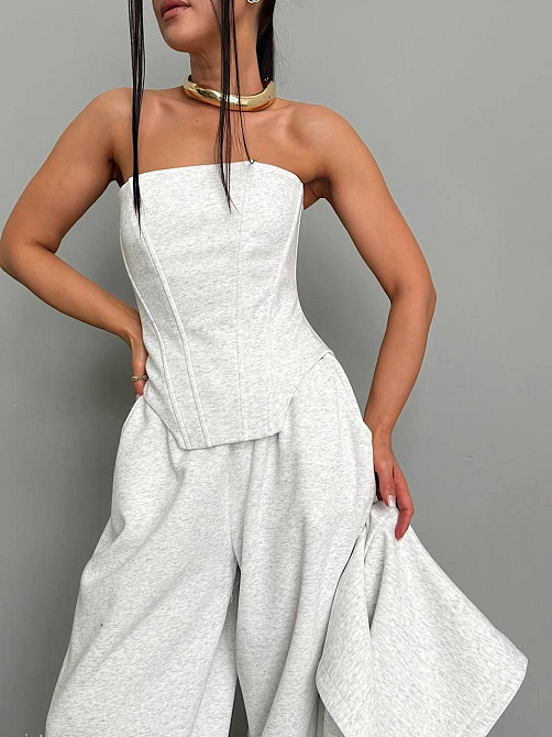 Женский стильный трендовый костюм тройка петля Одесса - изображение 4